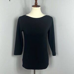 Ann Taylor Boatneck 3/4 Length Sleeve Top